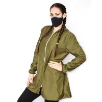 CAMPERA IMPERMEABLE VERDE MILI...