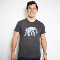 T-SHIRT ELEFANTE NEGRO JASPE L...